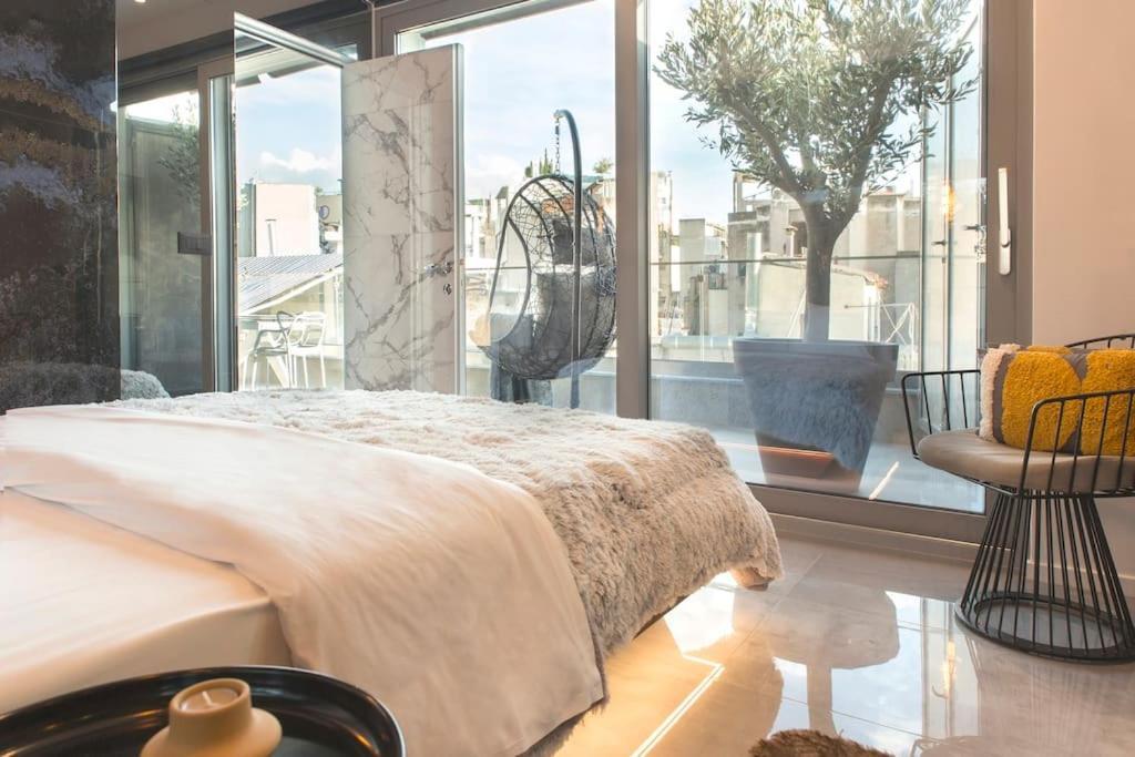 Luxury Acropolis View Apartment-Living Stone Black Pearl Афіни Екстер'єр фото