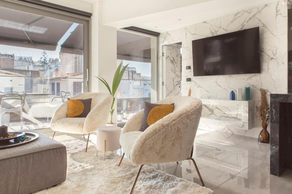 Luxury Acropolis View Apartment-Living Stone Black Pearl Афіни Екстер'єр фото